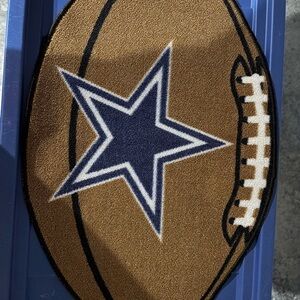 Dallas Cowboys Design Football Door Mat
